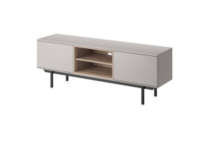 PIASKI INOX Szafka RTV 150x40x54 cm szary / jackson hickory