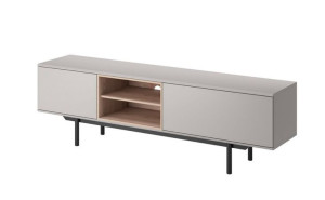 PIASKI INOX Szafka RTV 175x40x54 cm szary / jackson hickory