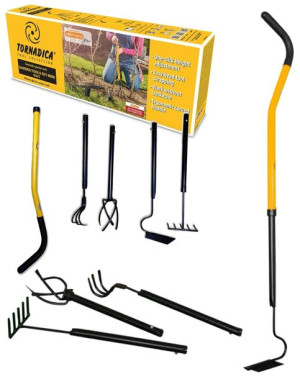 Kultywator Ręczny Tornadica Grabie Motyka Aerator Zestaw 4pcs