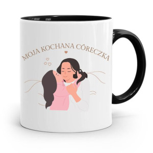 Kubek Czarny Dla Córki Moja Kochana Córeczka