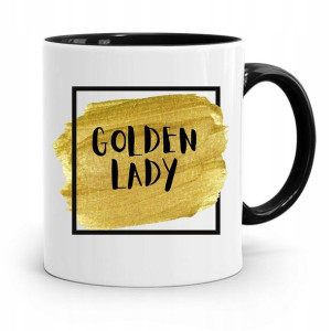 Kubek Czarny Dla Dziewczyny Żony Golden Lady