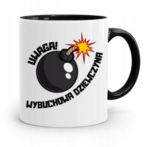 Kubek Czarny Dla Dziewczyny Żony Uwaga Wybuchowa!