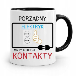 Kubek Czarny Dla Elektryka Porządny Elektryk