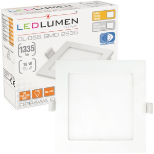 Panel LED Podtynkowy 16W=90W 1335lm Plafon Lampa Sufitowa Ciepła LEDLUMEN