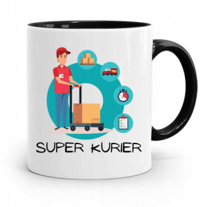 Kubek Czarny Dla Kuriera Super Kurier Prezent