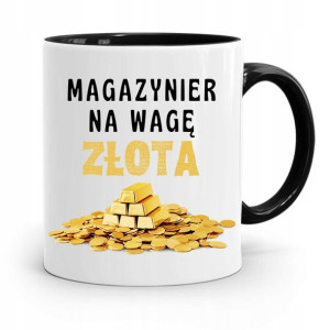 Kubek Czarny Dla Magazyniera Na Wagę Złota