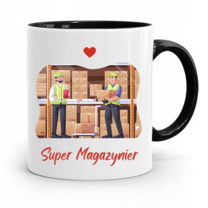 Kubek Czarny Dla Magazyniera Super Magazynier