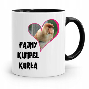 Kubek Czarny Dla Przyjaciela Fajny Kumpel Kurła