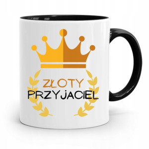Kubek Czarny Dla Przyjaciela Złoty Przyajciel