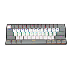 Bezprzewodowa klawiatura mechaniczna Delux KM33 BT RGB (szaro-biała)