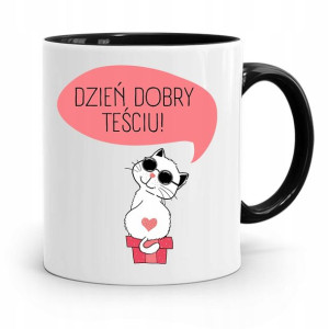 Kubek Czarny Dla Teścia Dzień Dobry Teściu Prezent