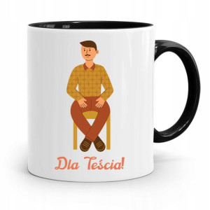 Kubek Czarny Dla Teścia Taty Dla Teścia! Prezent