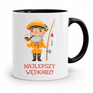Kubek Czarny Dla Wędkarza Najlepszy Wędkarz Rybak