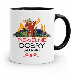 Kubek Czarny Dla Wędkarza Piekielnie Dobry Prezent