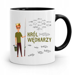 Kubek Czarny Dla Wędkarza Rybaka Król Wędkarzy