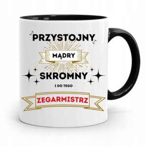 Kubek Czarny Dla Zegarmistrza Przystojny I Skromny
