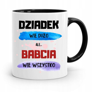 Kubek Czarny Dzień Babci Babcia Wie Wszystko