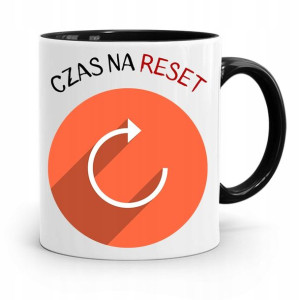 Kubek Czarny Informatyka Programisty Czas Na Reset