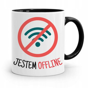 Kubek Czarny Informatyka Programisty Jestem Ofline