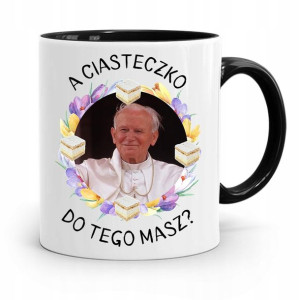 Kubek Czarny Jan Paweł Ii Papież A Ciasteczko ?