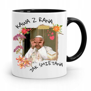 Kubek Czarny Jan Paweł Ii Papież Kawa Z Rana Jak