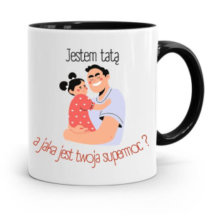 Kubek Czarny Na Dzień Ojca Jestem Super Tatą