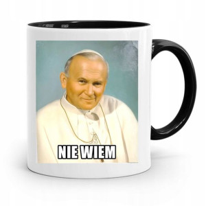 Kubek Czarny Papież Papaj Jan Paweł Ii Prezent