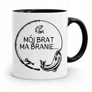 Kubek Czarny Prezent Dla Brata Mój Brat Ma Branie