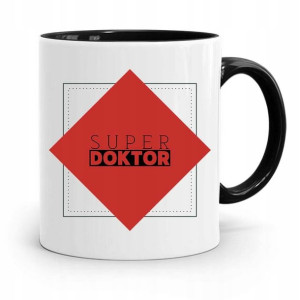Kubek Czarny Prezent Dla Doktora Super Doktor