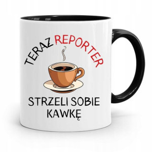 Kubek Czarny Prezent Dla Dziennikarza Reportera