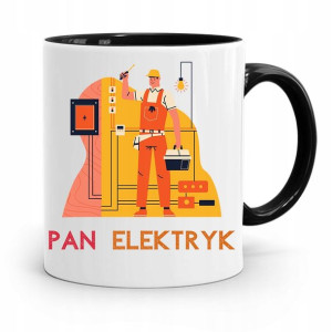 Kubek Czarny Prezent Dla Elektryka Pan Elektryk