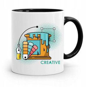 Kubek Czarny Prezent Dla Grafika Creative