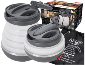 Czajnik Turystyczna Elektryczny 600ml 750w Składany Silikonowy Adler Ad1279