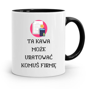 Kubek Czarny Prezent Dla Księgowej Księgowego