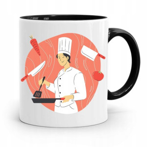 Kubek Czarny Prezent Dla Kucharza Kucharki Cook