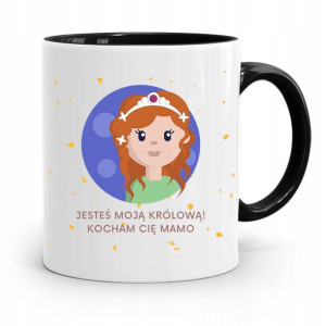 Kubek Czarny Prezent Dla Mamy Jesteś Moją Królową!