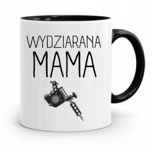 Kubek Czarny Prezent Dla Mamy Wydziarana Mama