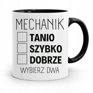 Kubek Czarny Prezent Dla Mechanika Wybierz Dwa