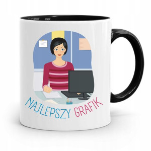 Kubek Czarny Prezent Dla Najlepszego Grafika