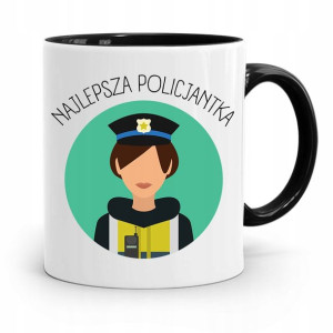 Kubek Czarny Prezent Dla Najlepszej Policjantki