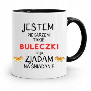 Kubek Czarny Prezent Dla Piekarza Takie Bułeczki