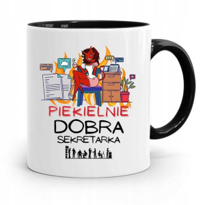 Kubek Czarny Prezent Dla Sekretarki Piekielnie