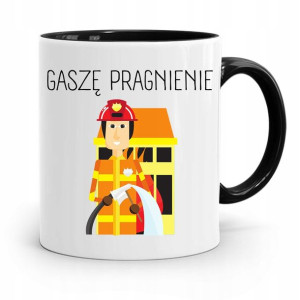 Kubek Czarny Prezent Dla Strażaka Gaszę Pragnienie