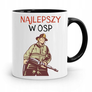 Kubek Czarny Prezent Dla Strażaka Najlepszy W Osp