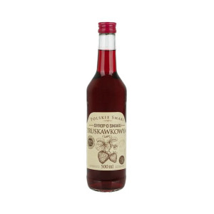 Syrop o smaku truskawkowym 500ML. Polskie Smaki