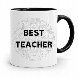 Kubek Czarny Prezent Dzień Nauczyciela Best
