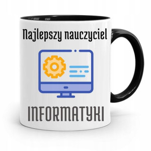 Kubek Czarny Prezent Dzień Nauczyciela Informatyki