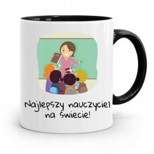 Kubek Czarny Prezent Dzień Nauczyciela Najlepszy