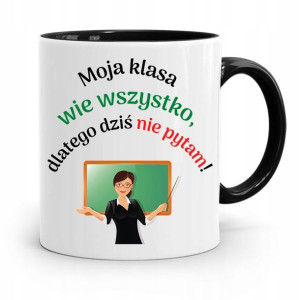 Kubek Czarny Prezent Dzień Nauczyciela Nie Pytam