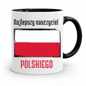 Kubek Czarny Prezent Dzień Nauczyciela Polskiego